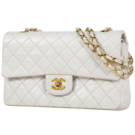 chanel purse white|chanel white bag price.